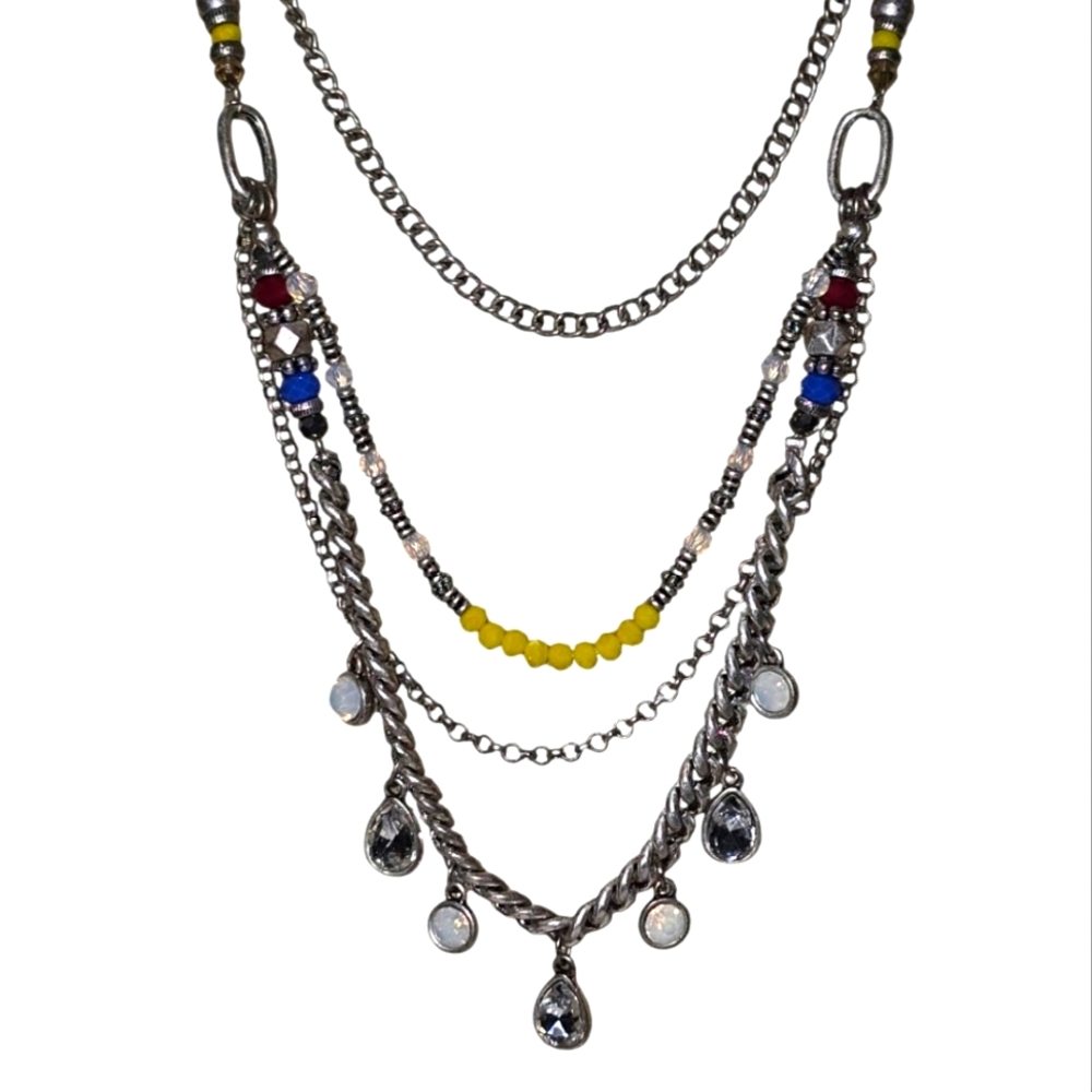 Premier Designs Multicolor Layered Chain Necklace